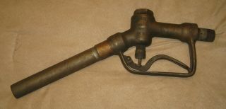 Vintage Two - Speed Model No.  1696 Brass Gas Pump Nozzle Manufactured By Powell