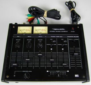 Vintage Realistic Audio Dj Mixer - 32 - 1200b Stereo Mixing Console - Radio Shack