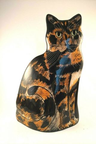 Vintage 2001 Cats By Nina 11” Orange Tabby Ceramic Flower Vase – Nina Lyman