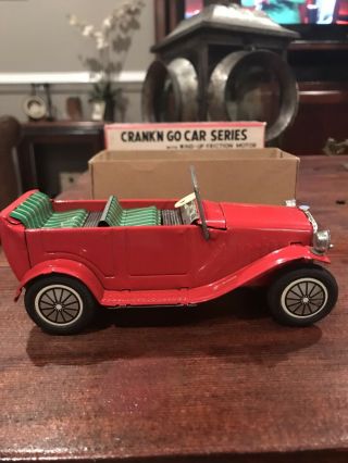 Vintage Japan Friction Tin Car Toy