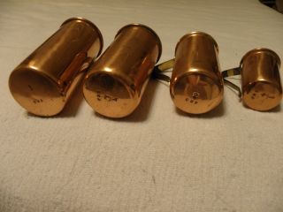 Set of Vintage copper and brass measuring cups 2