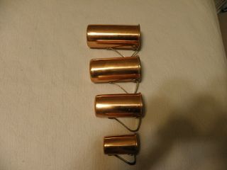 Set of Vintage copper and brass measuring cups 3