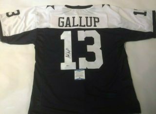 Michael Gallup Autographed Dallas Cowboys Jersey Beckett Witnessed