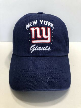 Nfl Ny York Giants Cap Hat Women Adjustable Blue Team Apparel Cotton