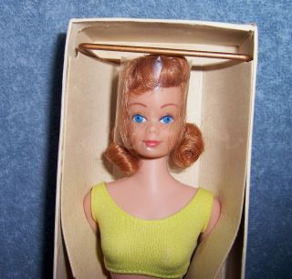 Vintage 1962 Japan Barbie Friend Midge Titian Doll Minty Nrfb