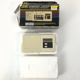 Vintage 1986 Hunter Energy Monitor Ii Programmable Thermostat - Open Box