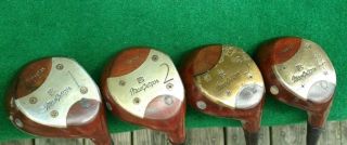 Vintage Collectable Macgregor Master Solid Persimon 1 - 2 - 3 - 4 - Woods Set.