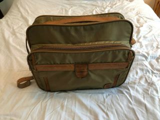 Vintage Hartmann Luggage Shoulder Bag Beige Carry - On Canvas & Leather