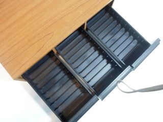 Vintage Faux Wood 3 Drawer Cassette Tape Holder Storage Case 36 Capacity 2