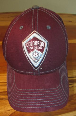 Mls Colorado Rapids Mens Baseball Cap,  Hat,  Adidas,  Red,  Snapback,  Euc