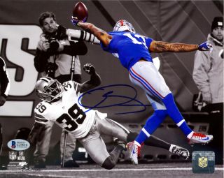 Odell Beckham Jr.  Autographed Signed 8x10 Photo York Giants Beckett 123590