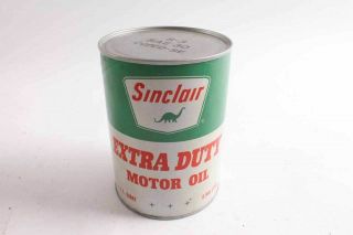 Vintage Sinclair Extra Duty Motor Oil Quart Can