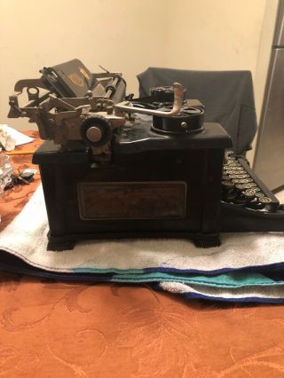 Antique Royal Typewriter with Beveled Glass Sides Model 10 2