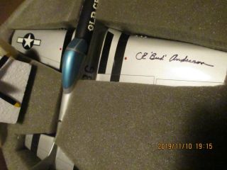 SIGNED MODEL P - 51 MUSTANG C.  E.  