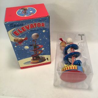 Vintage Space Elevator Wind - Up Tin Toy