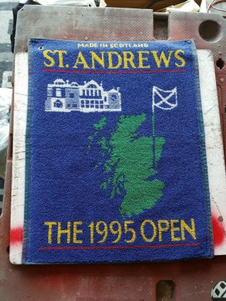 Vintage 1995 The Open Authentic St Andrews Scotland Golf Towel Links Scotland