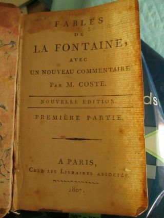 Fables De La Fontaine Avec Un Neuveau Commentaire Par M Coste 1807