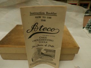 Vintage Ateco Icing Set (standard Ornamenting Syringe) 12 Tips Cake Decorating