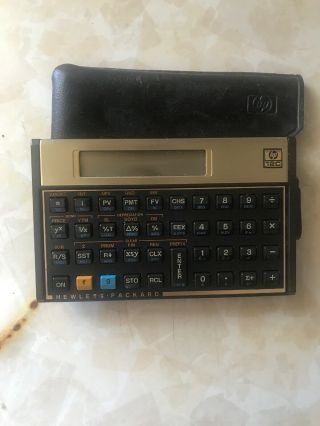 Vintage 1994 12c Hp Hewlett Packard Calculator With Case