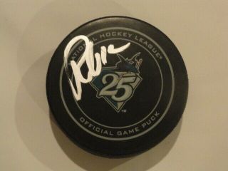 Patrick Marleau Signed San Jose Sharks 25th Anniversary Game Puck Proof