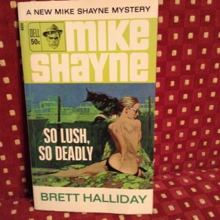 Retro Art Cover 1968 So Lush,  So Deadly Brett Halliday Mike Shayne Mystery Pbk