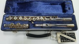 Vintage Armstrong Model 105 Flute With Case Elkhart Ind