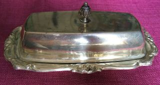 Fisher Sterling.  925 Silver Butter Dish W.  Glass Insert.