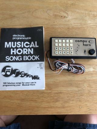 Electronic Programmable Musical Horn Compu Horn & Song Book Vintage
