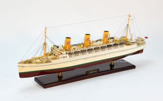 Rms Empress Of Scotland Ocean Liner Wooden Ship Model 33 " Scale 1:250