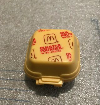 Vtg Mcdonalds Happy Meal Kids Toy Quarter Pounder Transformer Box 1988 Robot