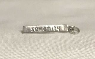 Vintage Sterling Silver Three - Sided Inspirational Charm/pendant