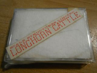 Vintage Ho Scale Structures Limited Longhorn Cattle Mip
