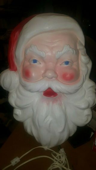 Vintage Union Blow Mold Santa Claus Face 21 