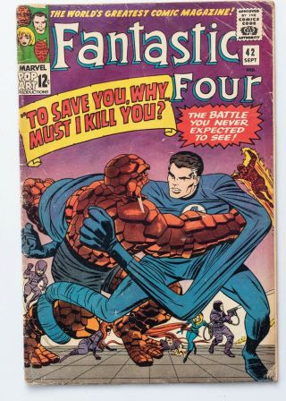 Vintage Fantastic Four Issue 42 (1965) To Save You Why Must I Kill You?