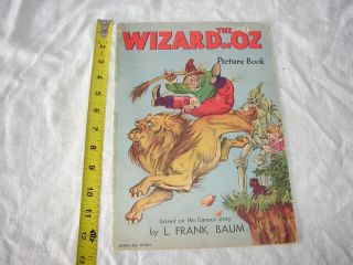 Vintage 1939 Picture Book The Wizard Of Oz Bobbs Merrill Co Color Pictures