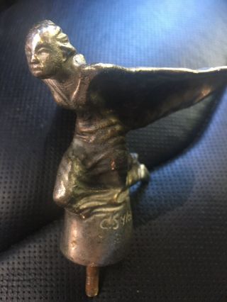 Rolls - Royce Spirit Of Ecstasy Mascot/kneeling Flying Lady - (signed)