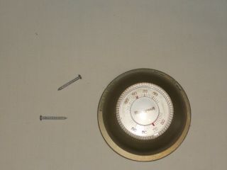 Vintage Honeywell Heating And Cooling Round Thermostat T87f 2055