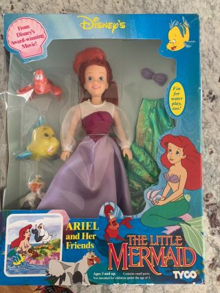 Ariel And Her Friends The Little Mermaid Tyco Disney Doll Vintage - -