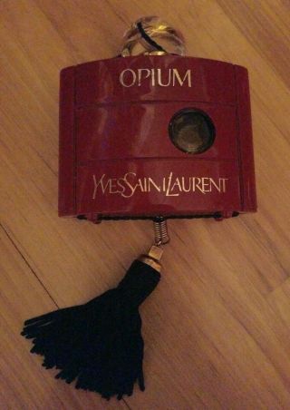 Vintage Yves Saint Laurent Opium 1/4 Oz Refillable Empty Bottle With Tassel