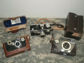 2 Vintage Argus C3 Rangefinder 35mm Film Camera 50mm,  Argus Autronic 35