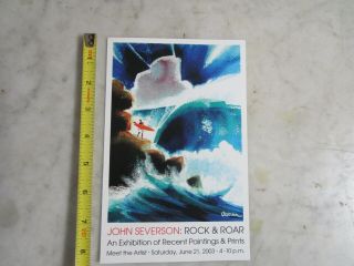 2 Vtg Surfing Rock & Roar Poster Hand Bill / John Severson Art