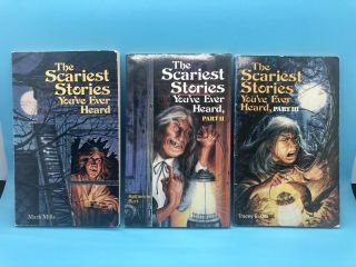 The Scariest Stories You’ve Ever Heard Complete Set (books 1,  2,  3) Vintage 80s