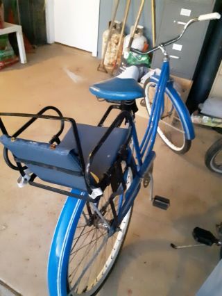 Vintage Western Flyer 26 " Twin Downtube Womens Bicycle With Papoose Carrier