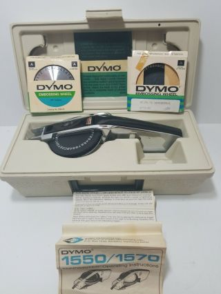 Dymo 1570 Label Maker Vintage Chrome Label Embosser