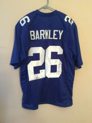 Signed York Giants Saquon Barkley Jersey Autographed Auto Beckett Certified