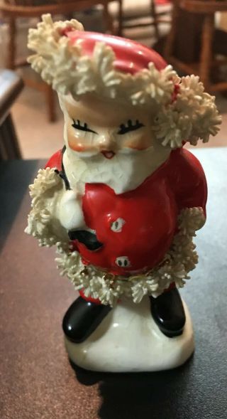 Vintage Napco 1950 ' s Christmas Santa and Mrs.  Claus Salt and Pepper Shakers 2
