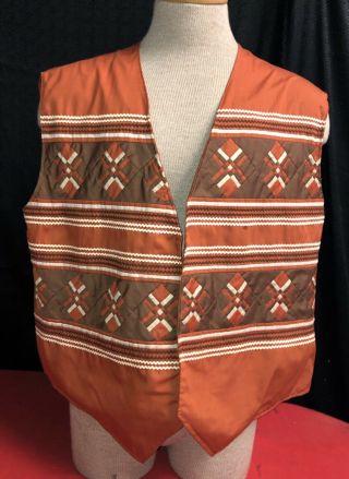 Vintage Seminole Native American Indian Patchwork Vest Make Offer