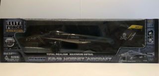 Rare Bbi Elite Force Us Navy F/a - 18 Hornet Aircraft Jolly Roger 1/18 Scale