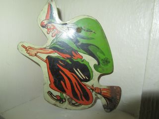 Vintage Haloween Metal Toy Witch Noise Maker U.  S.  Metal Toy Mfg.  Co.  Unique