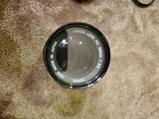 Vintage CANON FD 135mm 1:3.  5 TELEPHOTO LENS w/ filter Made in Japan 2